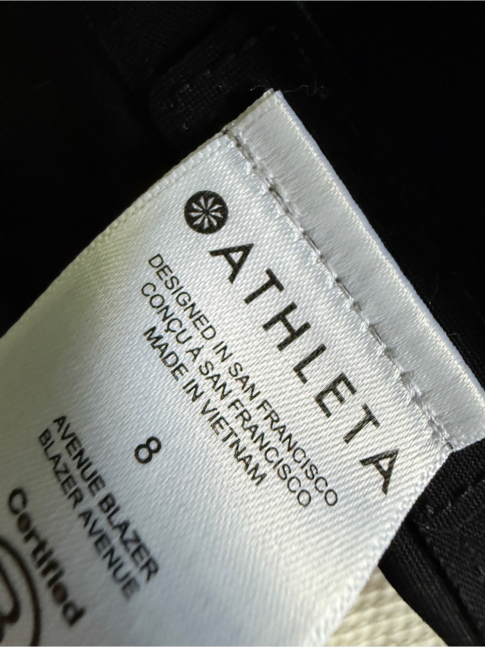 Athleta Black Open-Front Blazer, sz 8 - Picture 8 of 13
